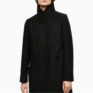 Wilfred Black Cocoon Trench Coat Timeless Elegance